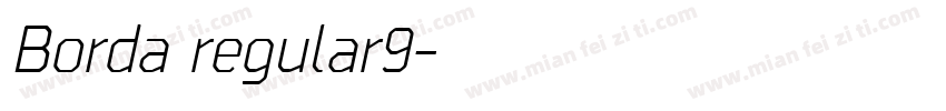 Borda regular9字体转换